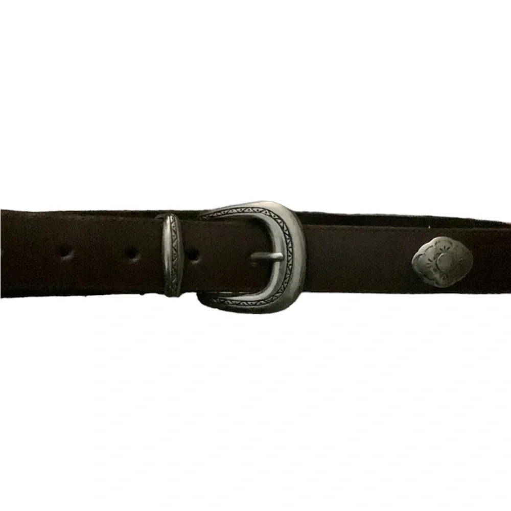 Genuine leather man made belt size small medium western cowboy